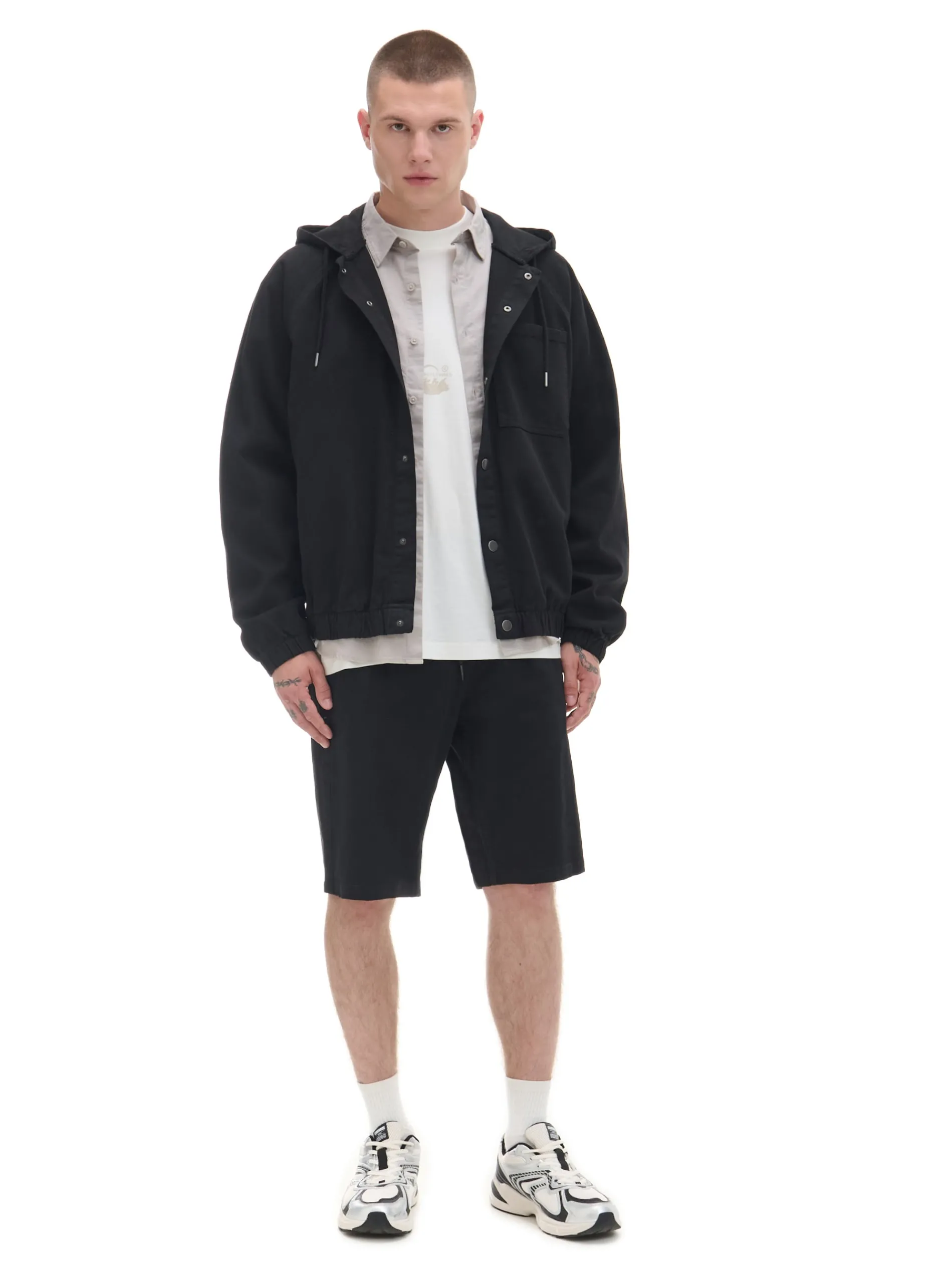 Cropp Kurtki, Płaszcze|Denim*Czarna bawełniana katanka