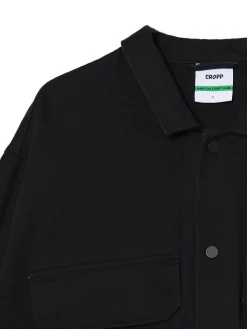 Cropp Kurtki, Płaszcze|Denim*Czarna bawełniana kurtka katanka