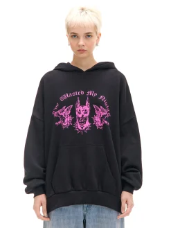 Cropp Unisex|Unisex*Czarna bluza hoodie z dobermanami UNISEX