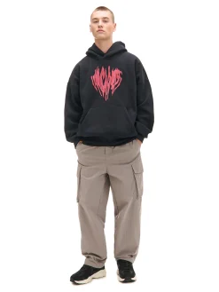 Cropp Bluzy|Unisex*Czarna bluza z efektownym nadrukiem UNISEX