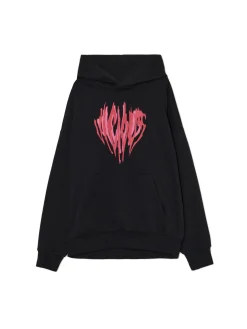 Cropp Bluzy|Unisex*Czarna bluza z efektownym nadrukiem UNISEX