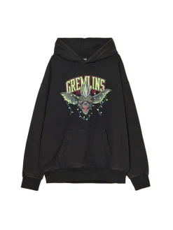 Cropp Ubrania Świąteczne|Bluzy*Czarna bluza z kapturem Gremliny
