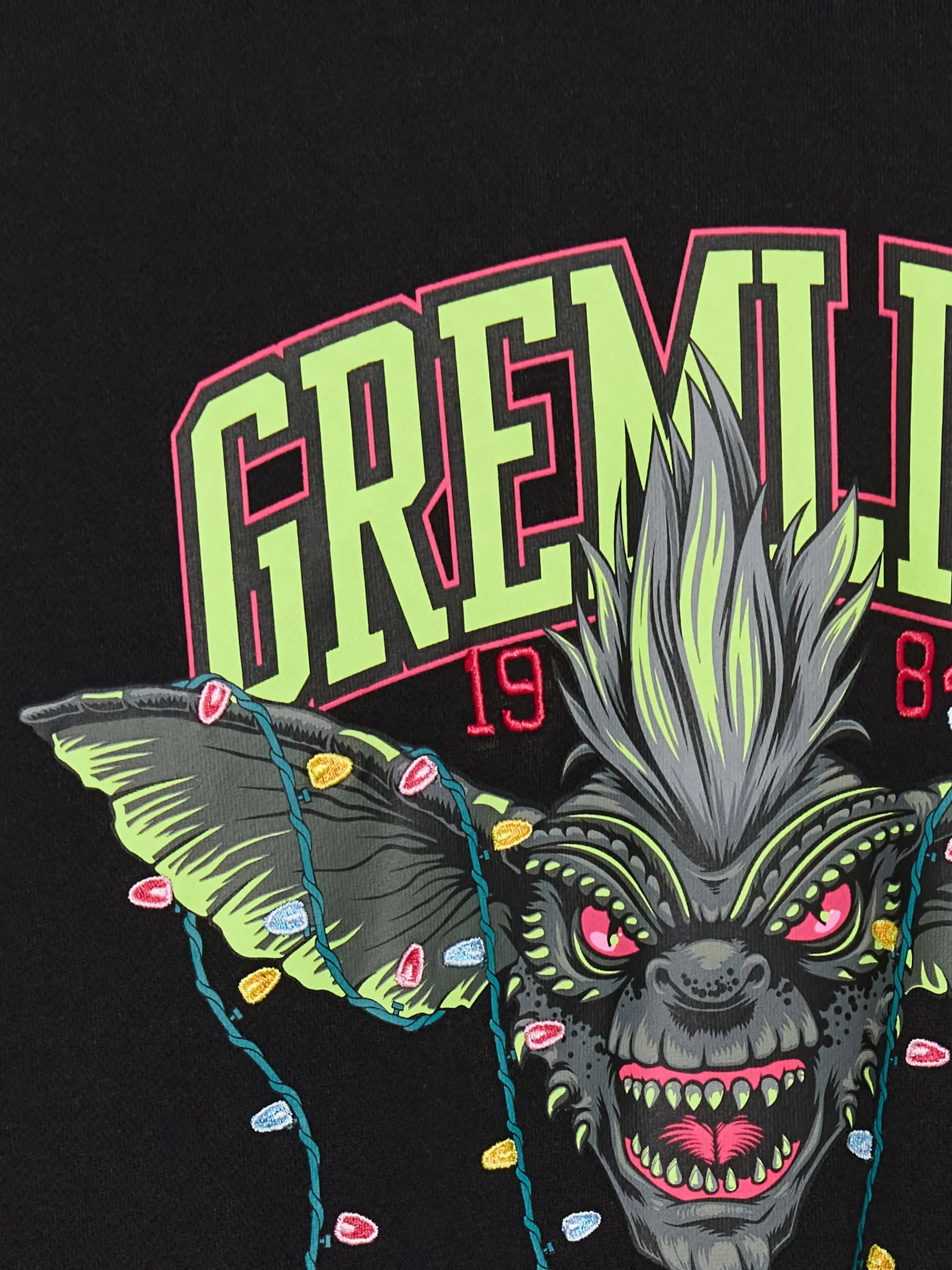 Cropp Ubrania Świąteczne|Bluzy*Czarna bluza z kapturem Gremliny