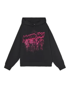 Cropp Bluzy*Czarna bluza z kapturem Monster High