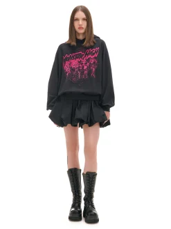 Cropp Bluzy*Czarna bluza z kapturem Monster High