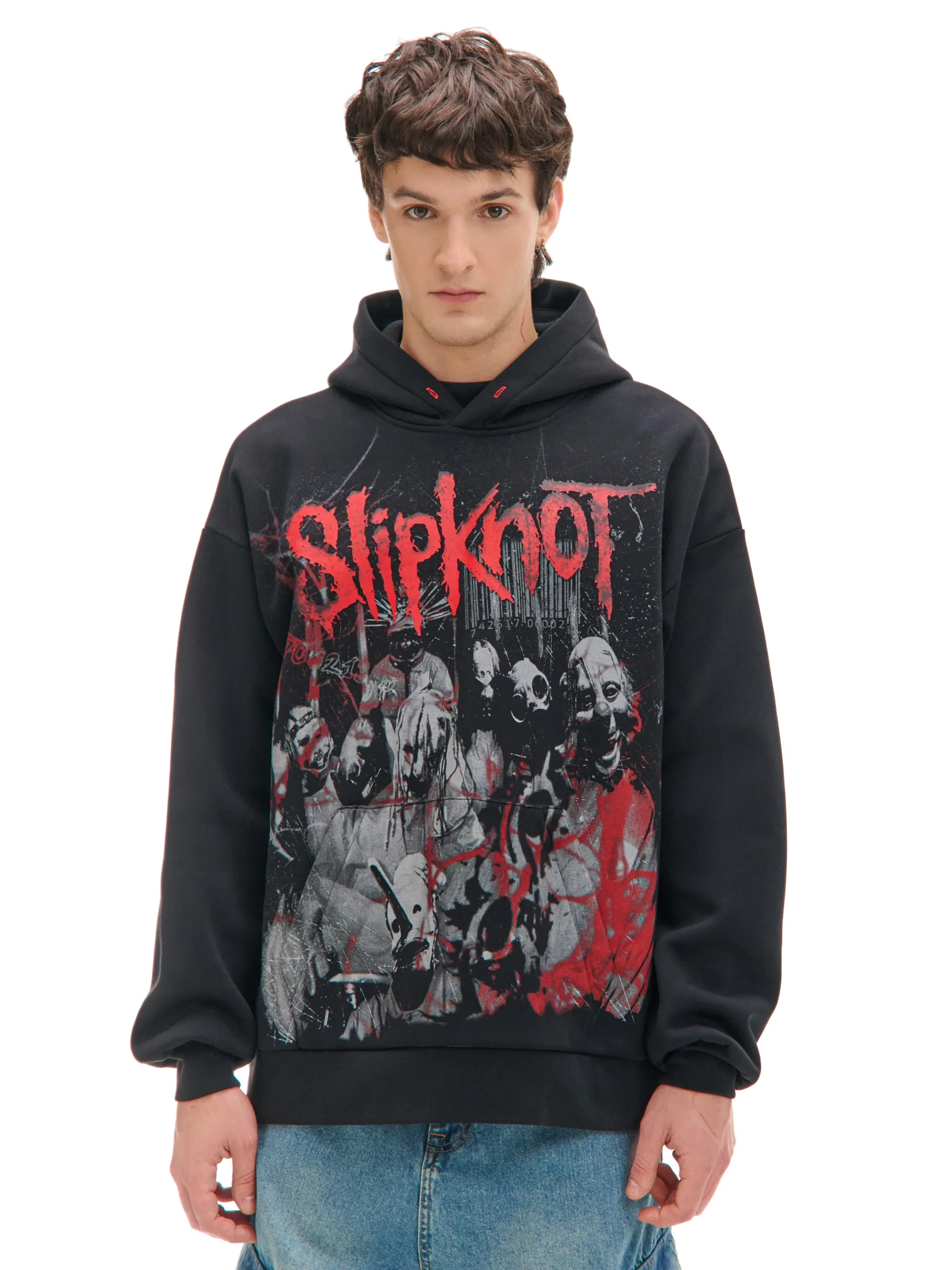Cropp Bluzy*Czarna bluza z kapturem Slipknot