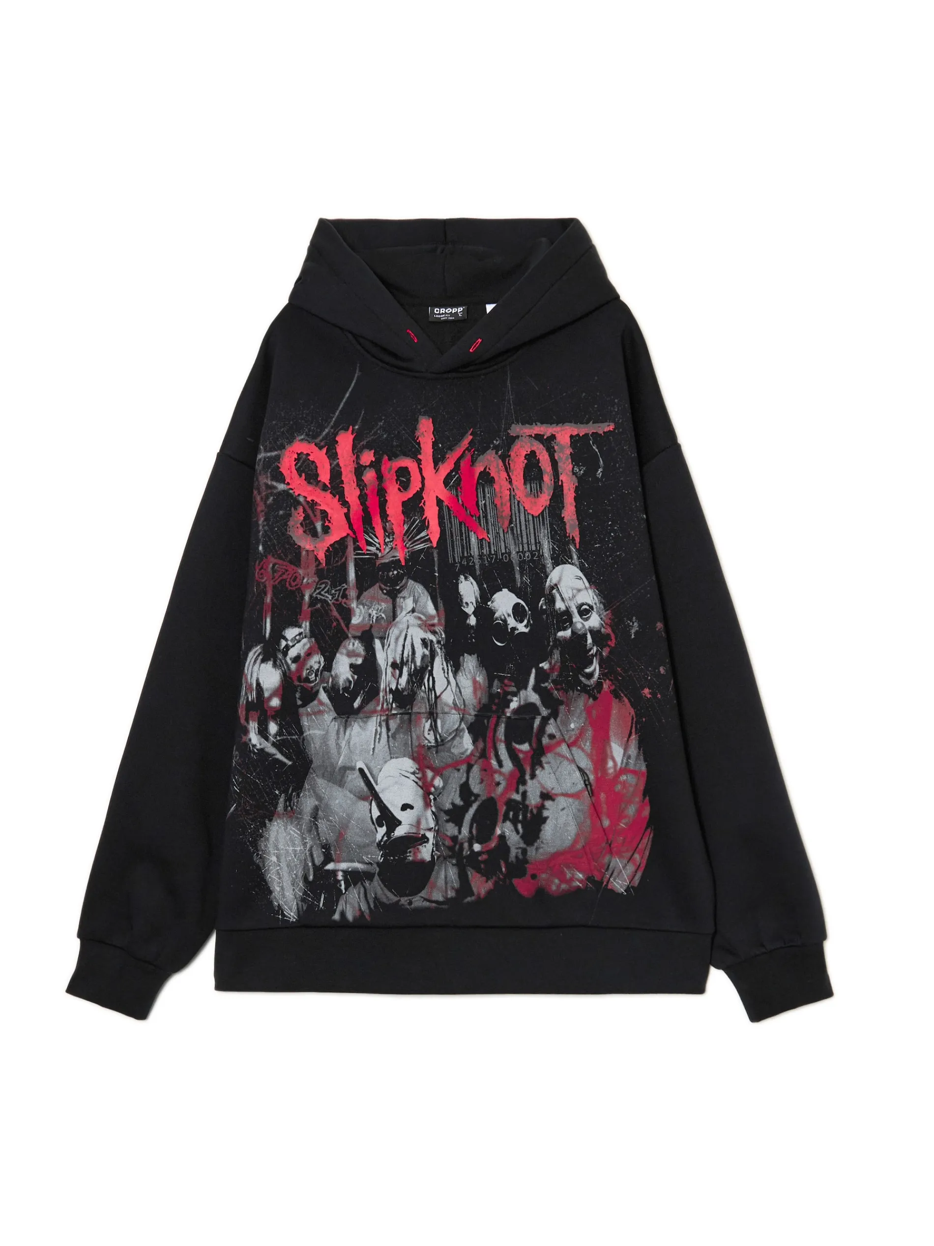 Cropp Bluzy*Czarna bluza z kapturem Slipknot