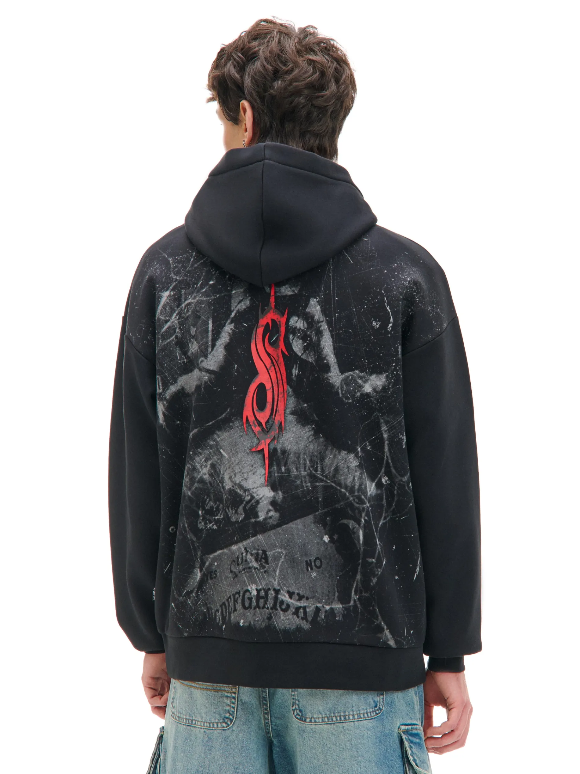 Cropp Bluzy*Czarna bluza z kapturem Slipknot