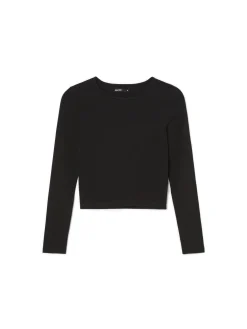 Cropp Koszulki, Topy*Czarna bluzka basic