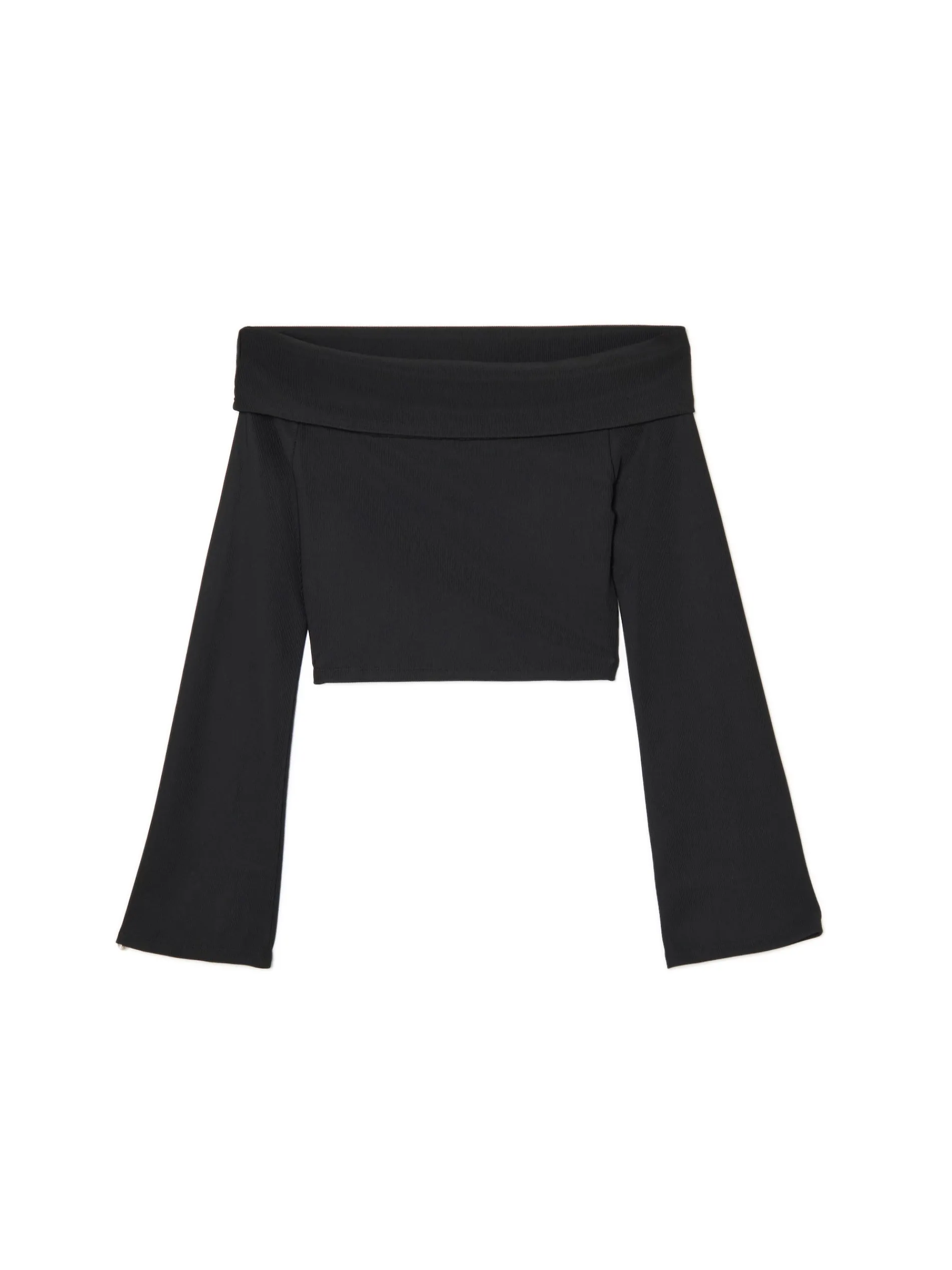 Cropp Koszulki, Topy*Czarna bluzka hiszpanka