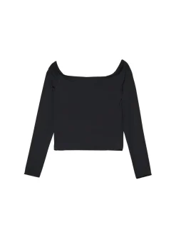 Cropp Koszulki, Topy*Czarna bluzka typu carmen