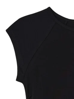 Cropp Koszulki, Topy*Czarna bluzka z marszczeniem