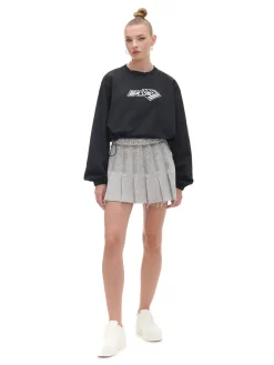 Cropp Koszule, Bluzki|Sety*Czarna bluzka z nadrukiem i regulacją