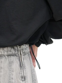 Cropp Koszule, Bluzki|Sety*Czarna bluzka z nadrukiem i regulacją