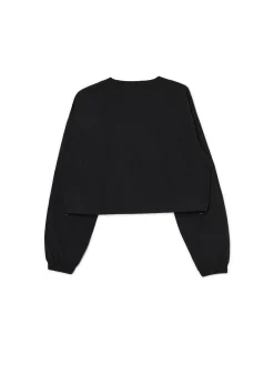 Cropp Koszule, Bluzki|Sety*Czarna bluzka z nadrukiem i regulacją