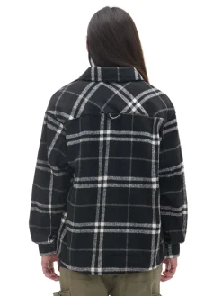 Cropp Koszule*Czarna flanelowa koszula z domieszką wełny