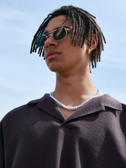 Cropp Koszulki*Czarna gładka koszulka polo