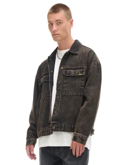 Cropp Kurtki, Płaszcze|Denim*Czarna jeansowa kurtka