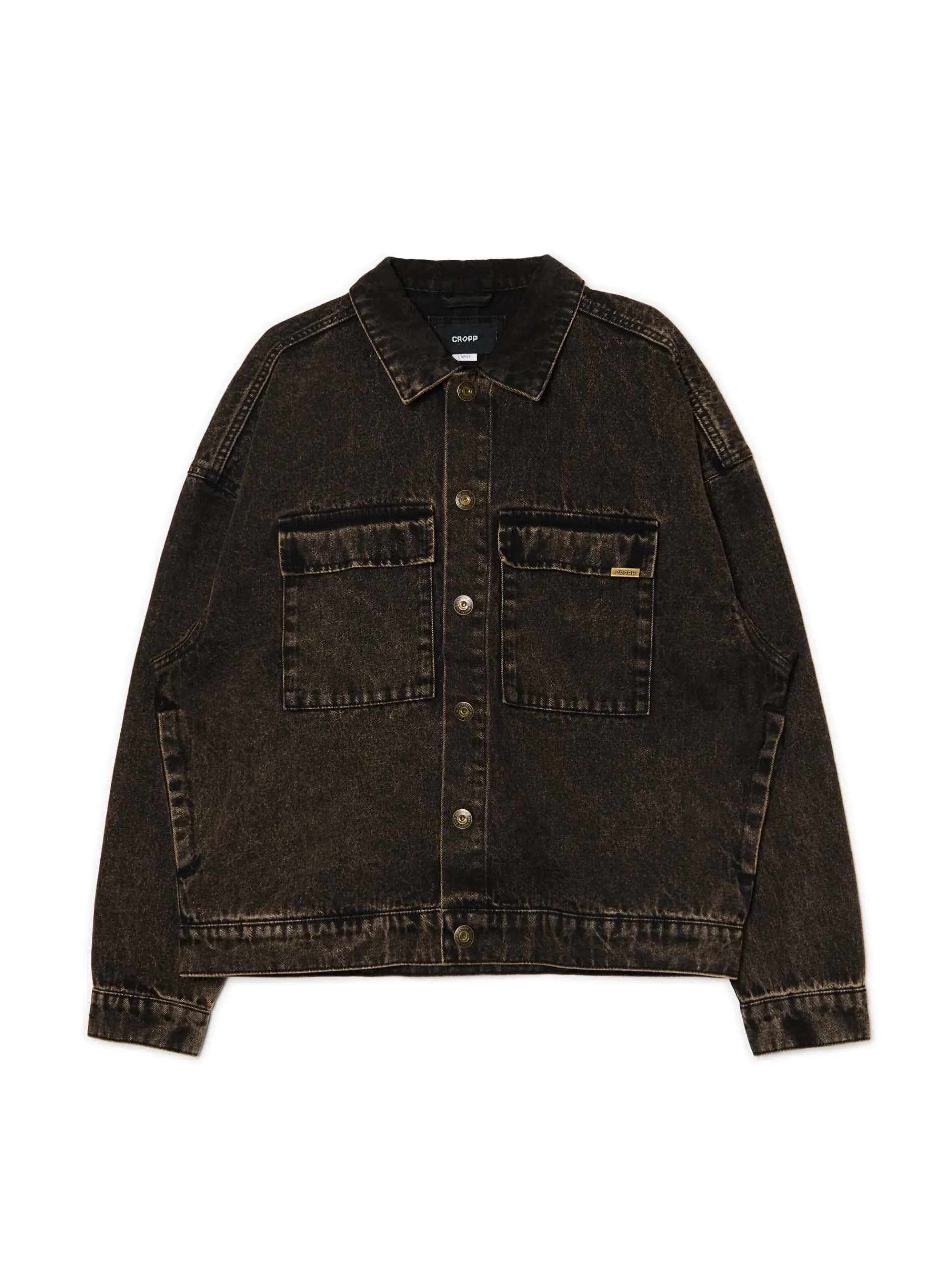 Cropp Kurtki, Płaszcze|Denim*Czarna jeansowa kurtka