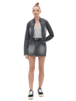 Cropp Spódnice|Sety*Czarna jeansowa spódnica mini