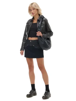 Cropp Spódnice*Czarna jeansowa spódnica mini