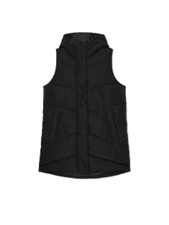 Cropp Kurtki, Płaszcze*Czarna kamizelka puffer z kapturem