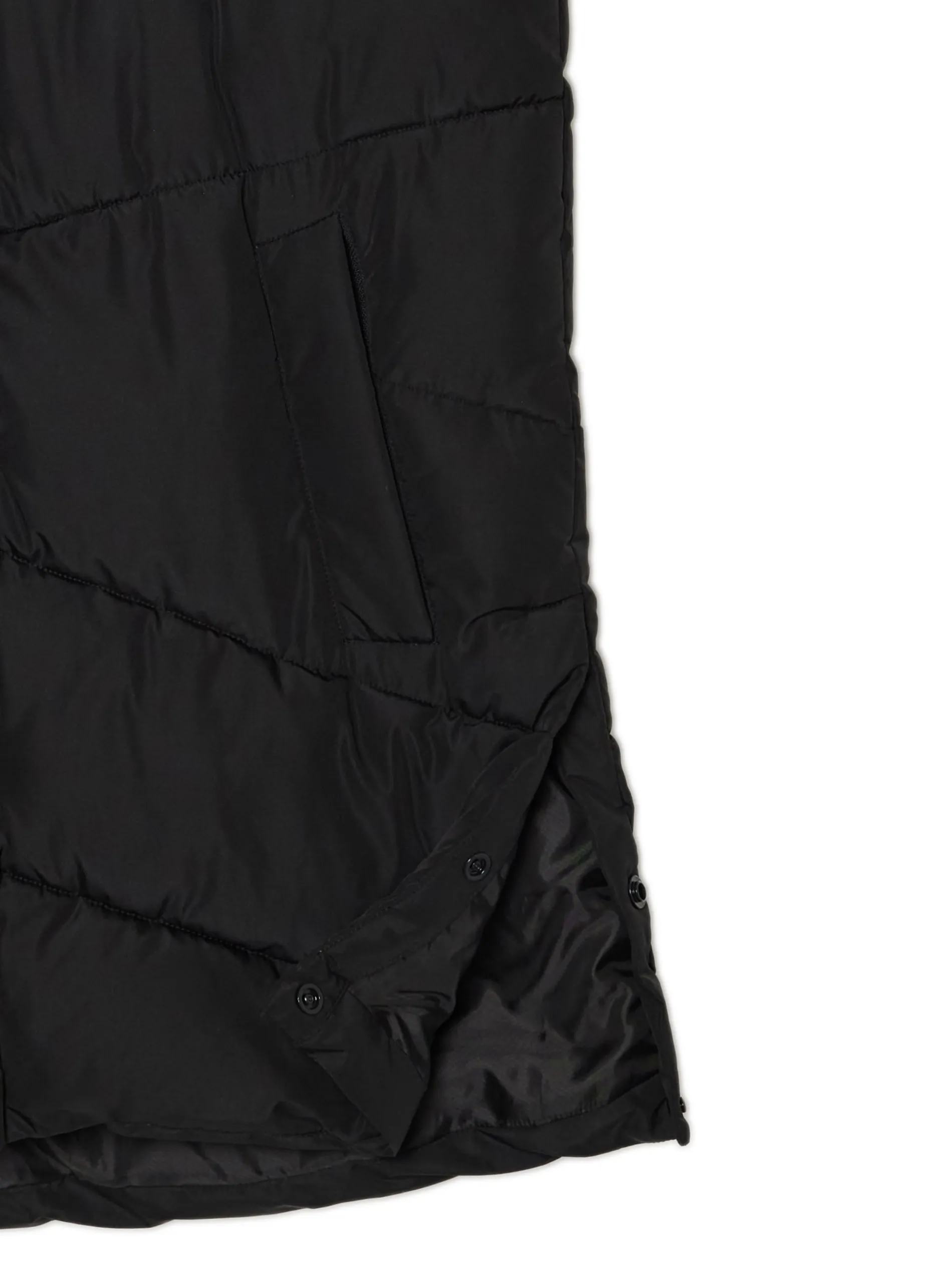 Cropp Kurtki, Płaszcze*Czarna kamizelka puffer z kapturem