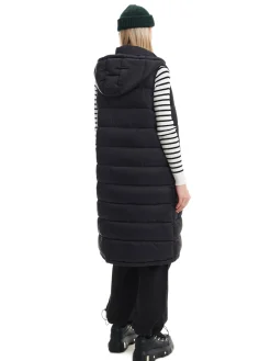 Cropp Kurtki, Płaszcze*Czarna kamizelka puffer z kapturem