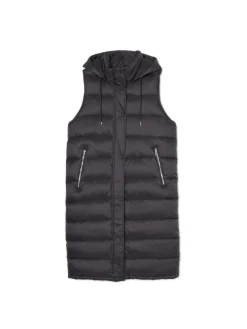 Cropp Kurtki, Płaszcze*Czarna kamizelka puffer z kapturem