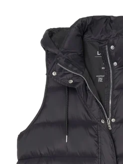 Cropp Kurtki, Płaszcze*Czarna kamizelka puffer z kapturem