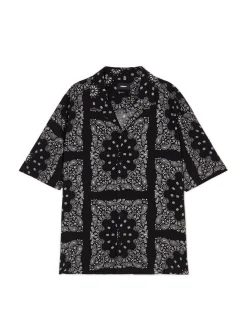 Cropp Koszule*Czarna koszula z krótkim rękawem