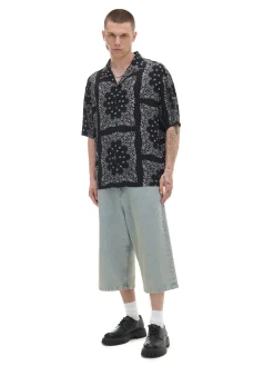 Cropp Koszule*Czarna koszula z krótkim rękawem