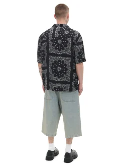 Cropp Koszule*Czarna koszula z krótkim rękawem