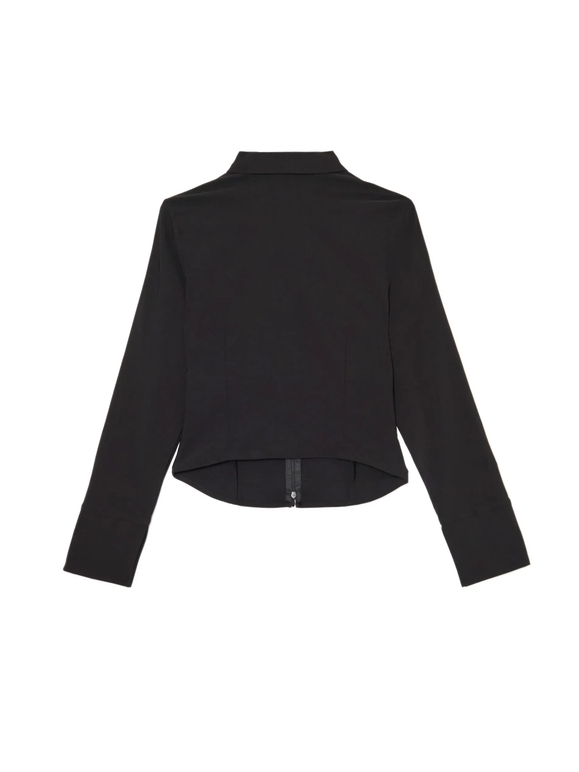 Cropp Koszule, Bluzki*Czarna koszula z podwójnym suwakiem