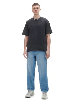 Cropp Koszulki*Czarna koszulka acid wash