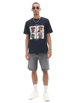 Cropp Koszulki*Czarna koszulka Gorillaz