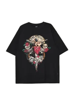 Cropp Koszulki*Czarna koszulka Guns N' Roses