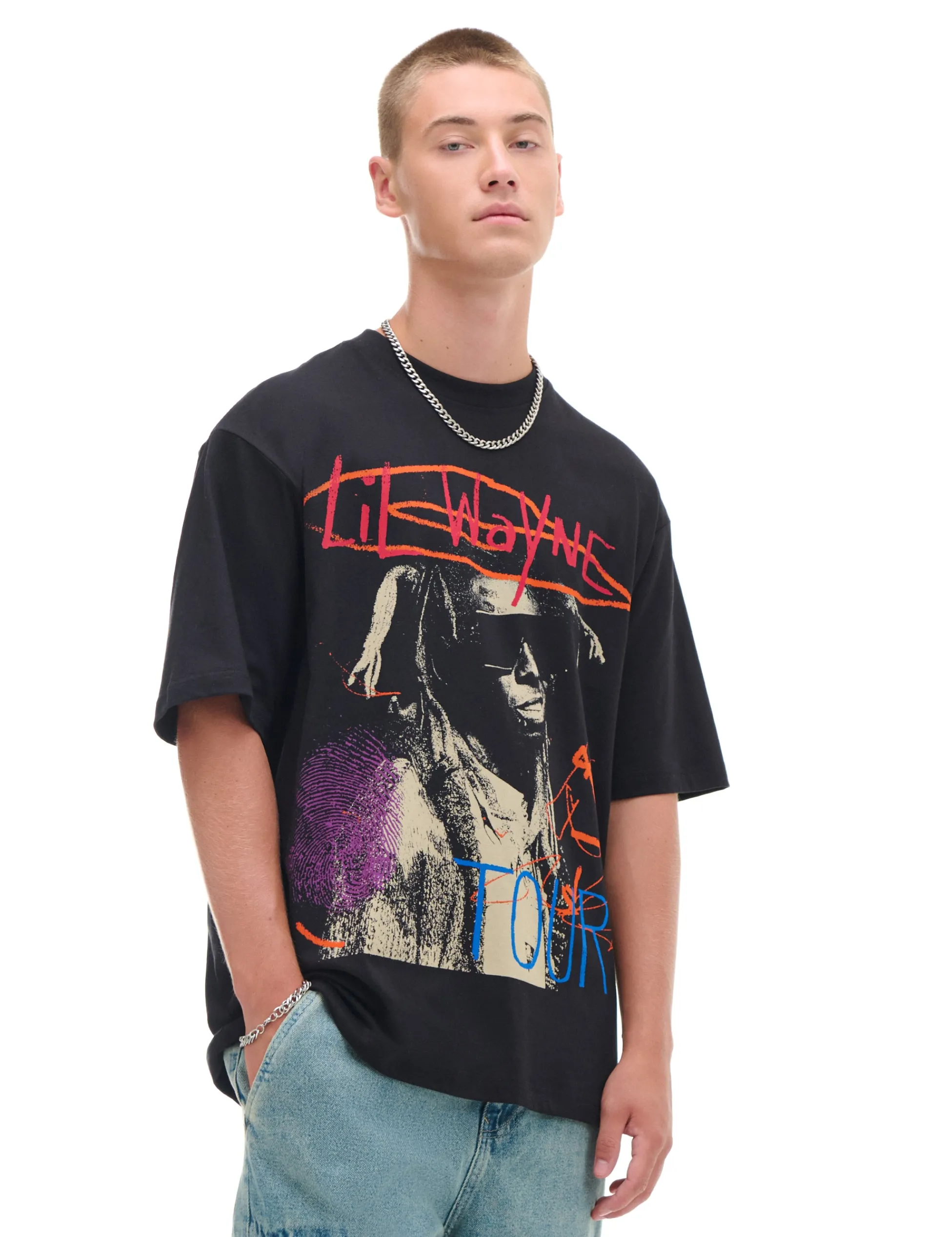 Cropp Koszulki*Czarna koszulka Lil Wayne