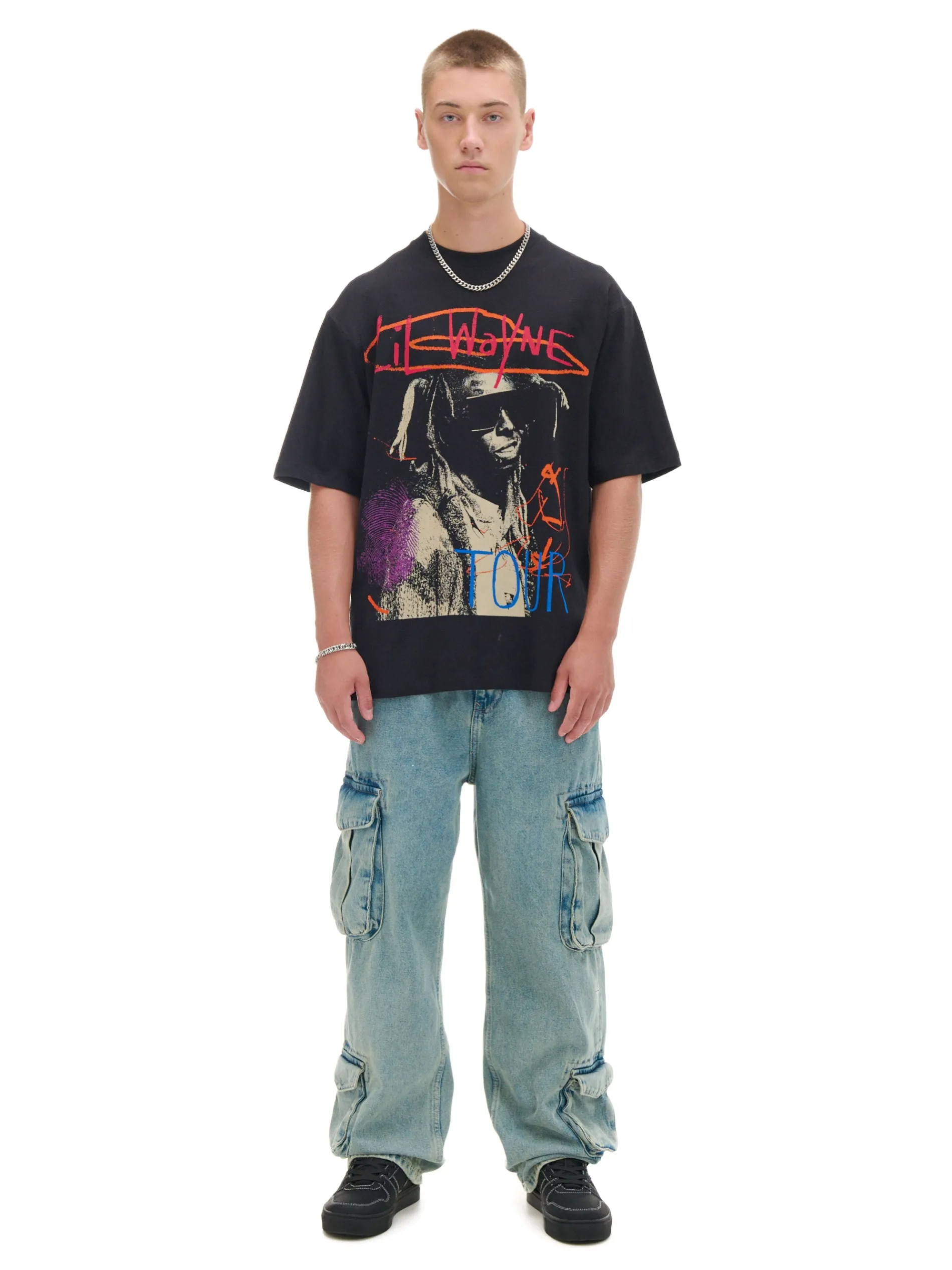 Cropp Koszulki*Czarna koszulka Lil Wayne