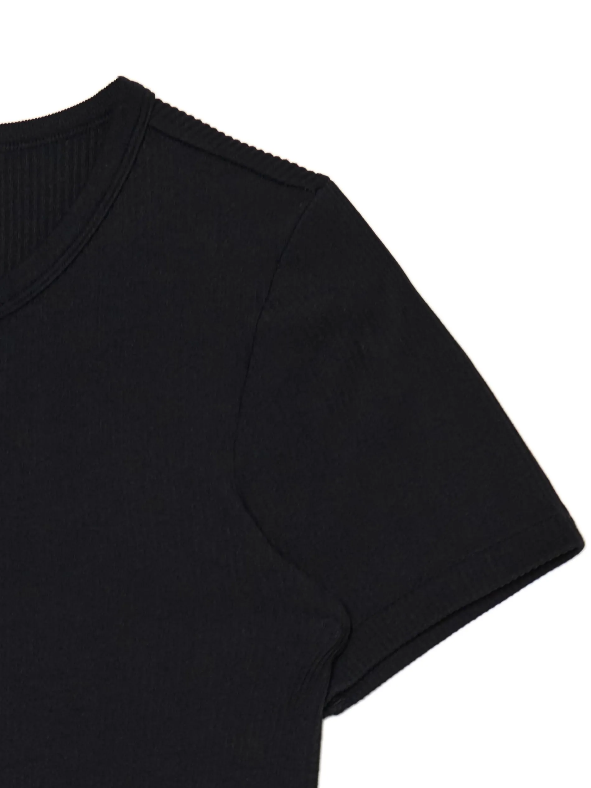 Cropp Koszulki, Topy*Czarna koszulka slim