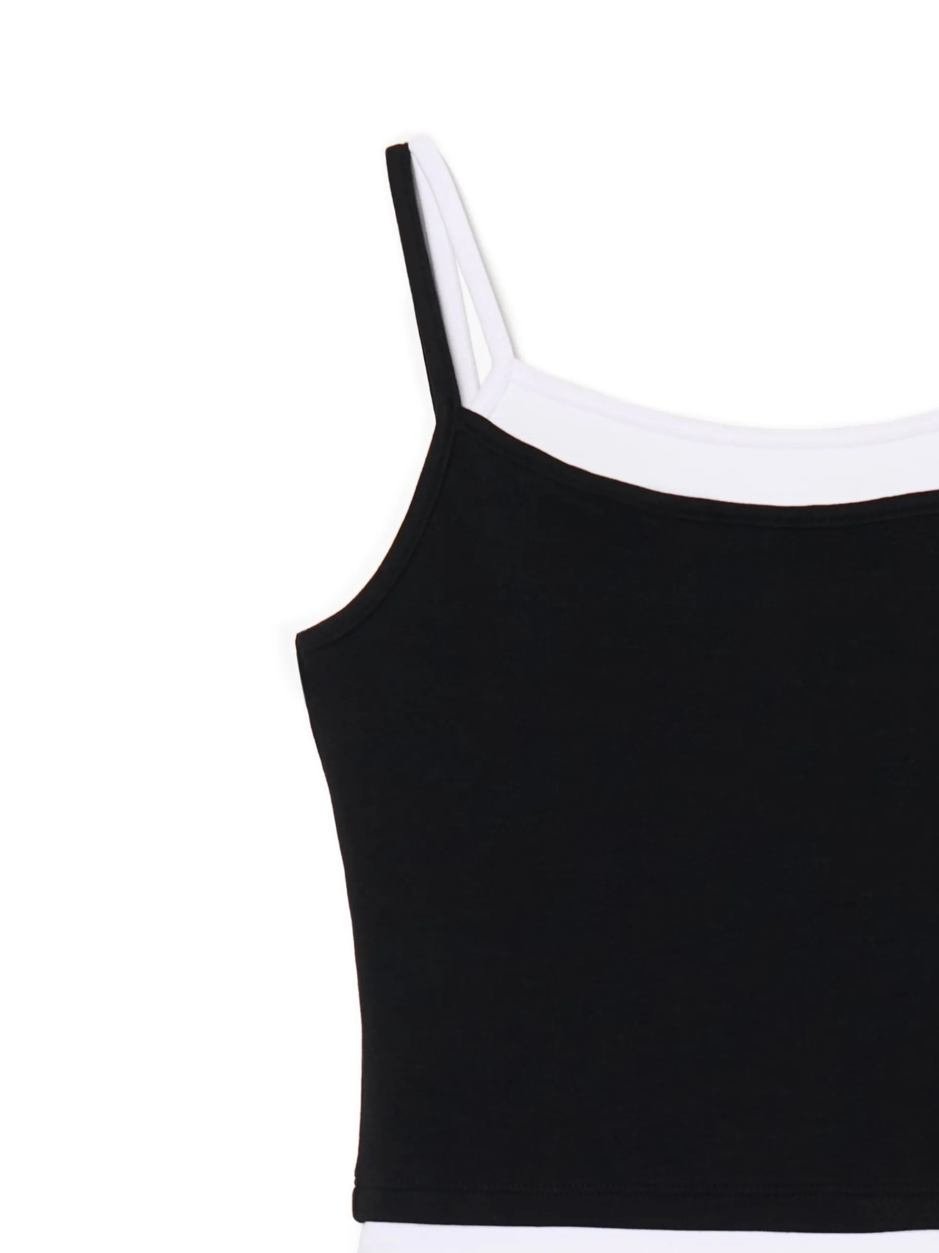 Cropp Koszulki, Topy*Czarna koszulka z białymi wstawkami