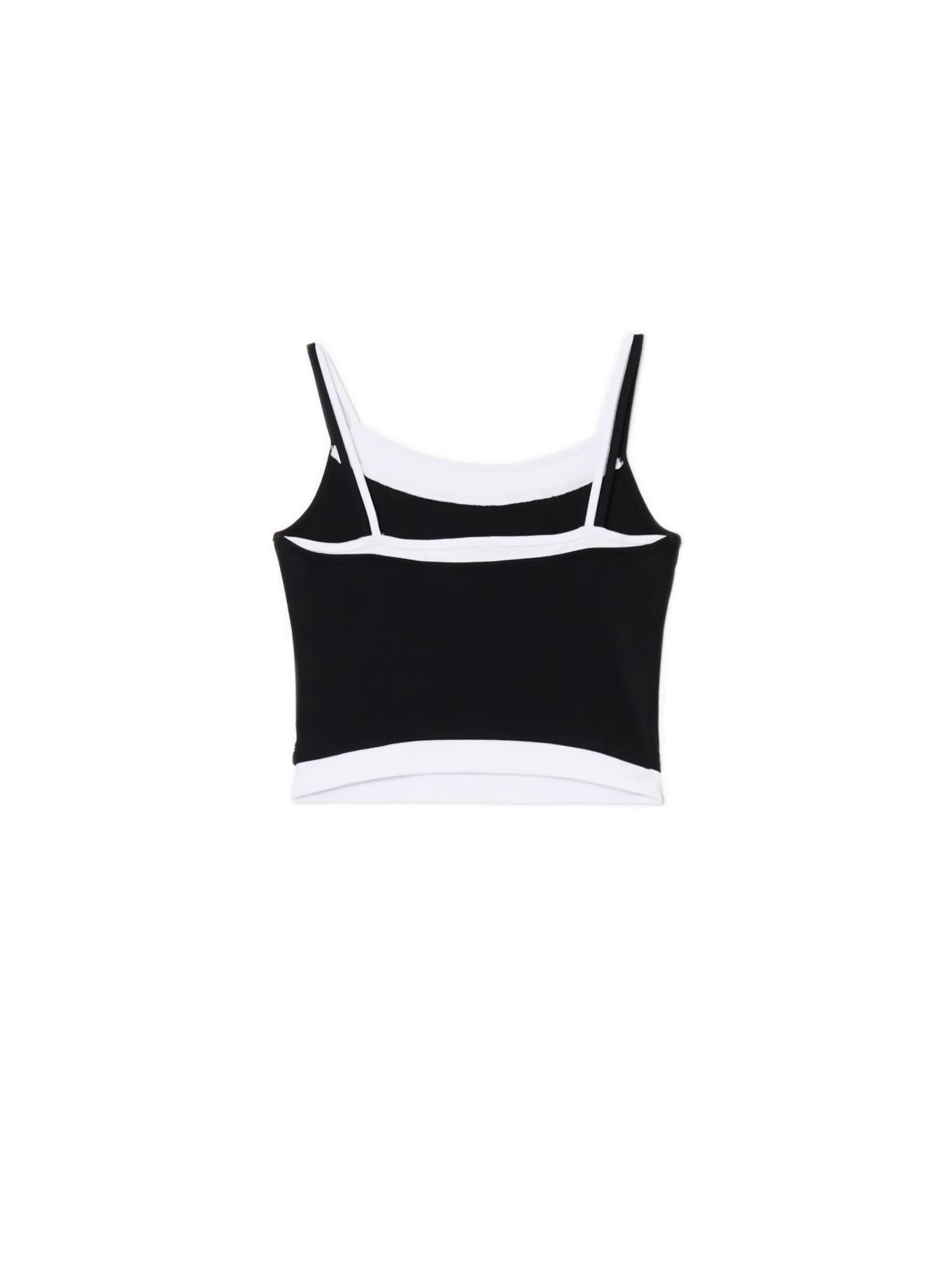 Cropp Koszulki, Topy*Czarna koszulka z białymi wstawkami