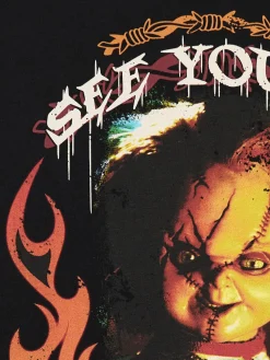 Cropp Koszulki*Czarna koszulka z Laleczką Chucky