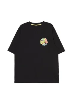 Cropp Koszulki*Czarna koszulka z motywem SpongeBoba