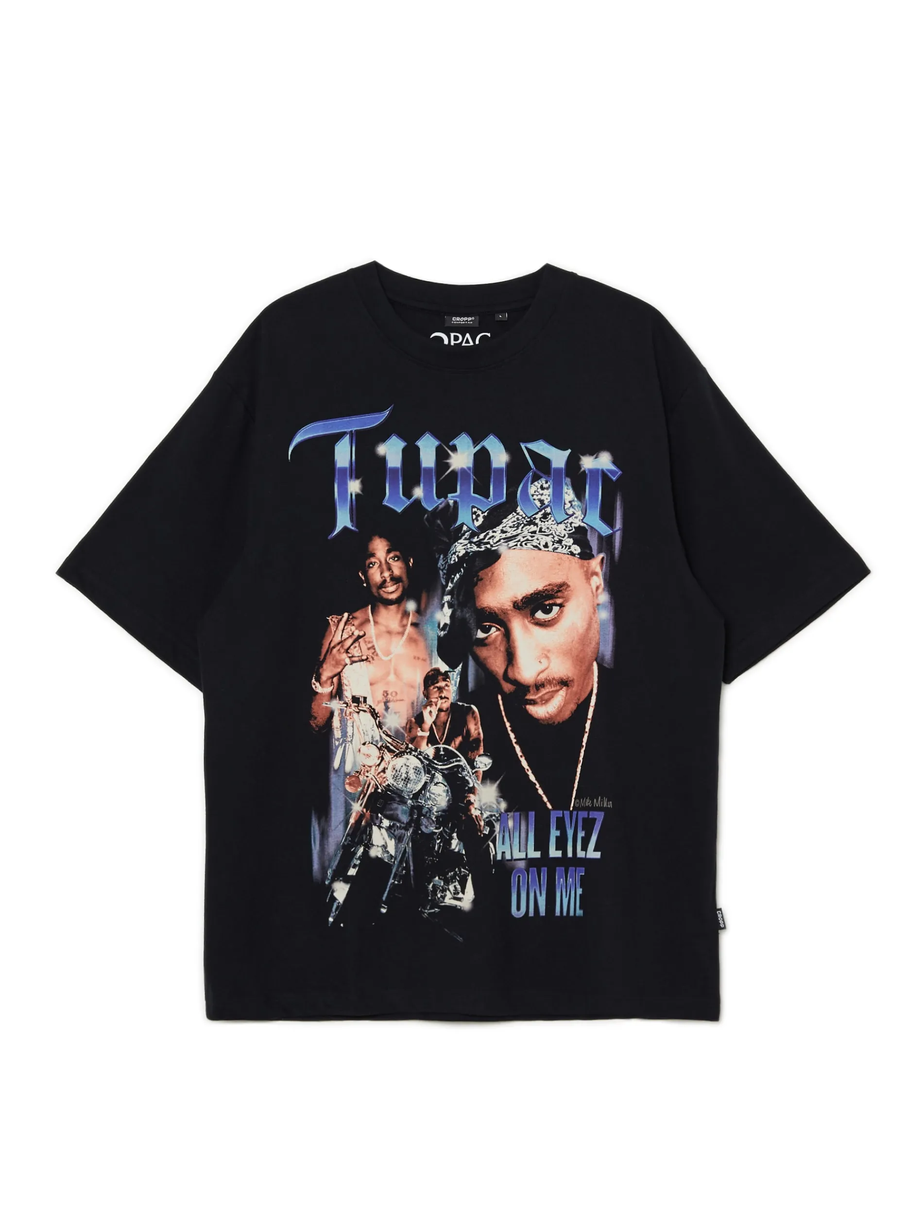 Cropp Koszulki*Czarna koszulka z nadrukiem Tupac