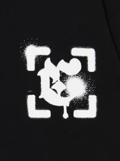 Cropp Koszulki*Czarna koszulka z nadrukiem po obu stronach