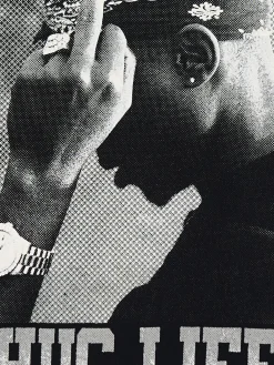 Cropp Koszulki*Czarna koszulka z nadrukiem Tupac Shakur