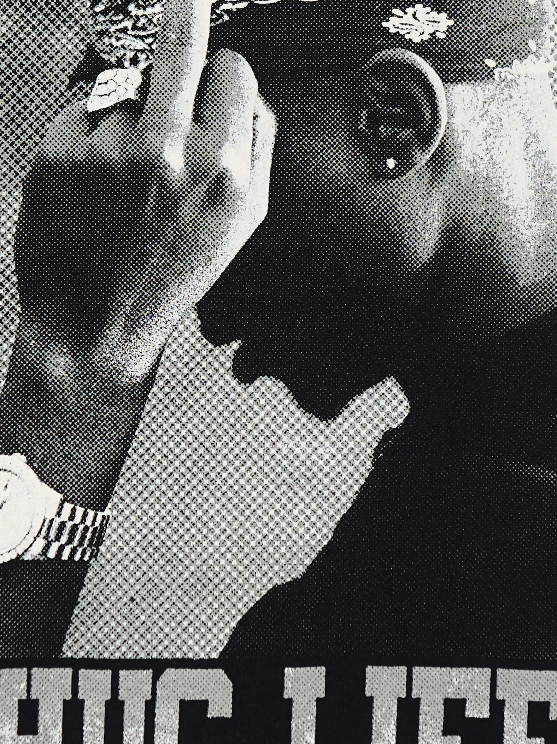 Cropp Koszulki*Czarna koszulka z nadrukiem Tupac Shakur