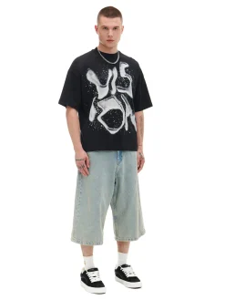 Cropp Koszulki*Czarna koszulka z napisem