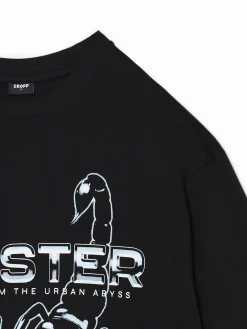 Cropp Koszulki*Czarna koszulka ze skorpionem